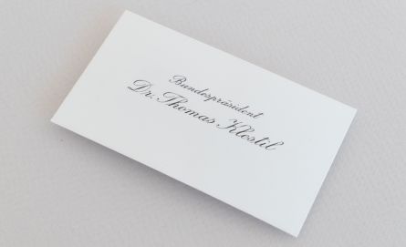 Visitkarte von Bundespäsident Thomas Klestil