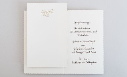 Menükarten und Tischkarten bei Huber & Lerner