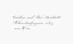 Schriftmuster "Spitzfederschrift"