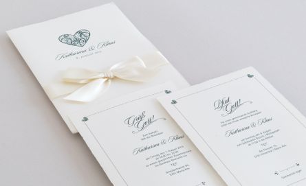 Vermählungsanzeigen und Hochzeitseinladungen bei Huber & Lerner
