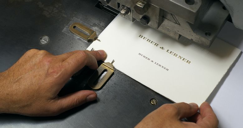 Stahlstich Prägung bei Huber & Lerner