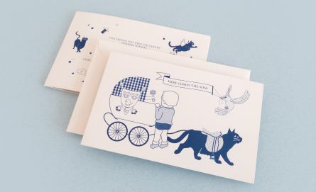 Geburtsanzeigen mit Illustrationen von Dasuno bei Huber & Lerner